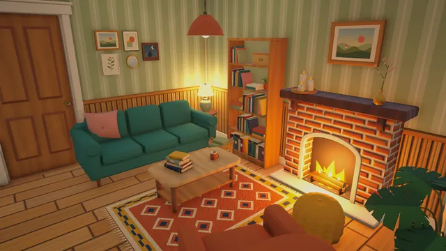 Living room interior in Unity URP